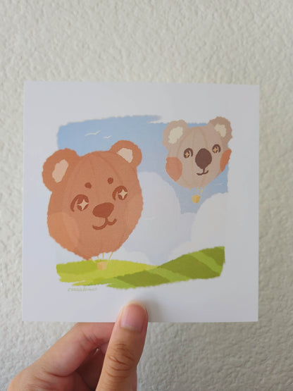 Hot Bear Balloons Print